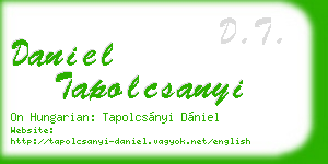 daniel tapolcsanyi business card